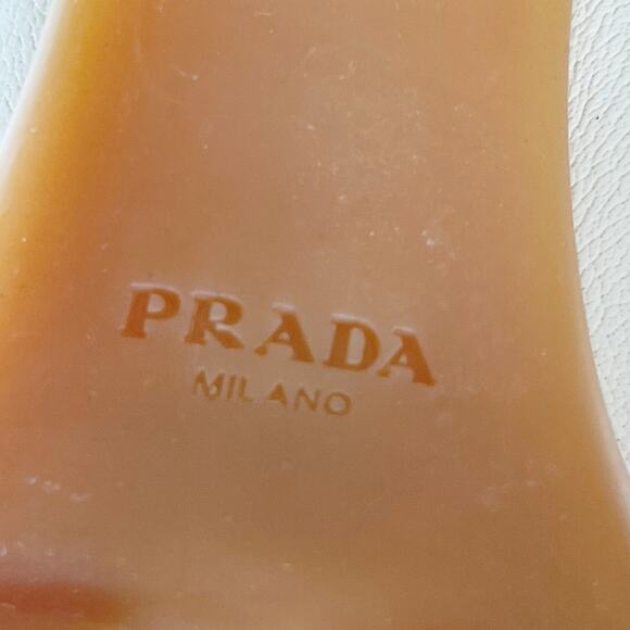 Prada Beige Buffalo Neoprene Lace Up Chelsea 110mm Heeled Ankle Boot Talco IT 36 - Picture 14 of 15